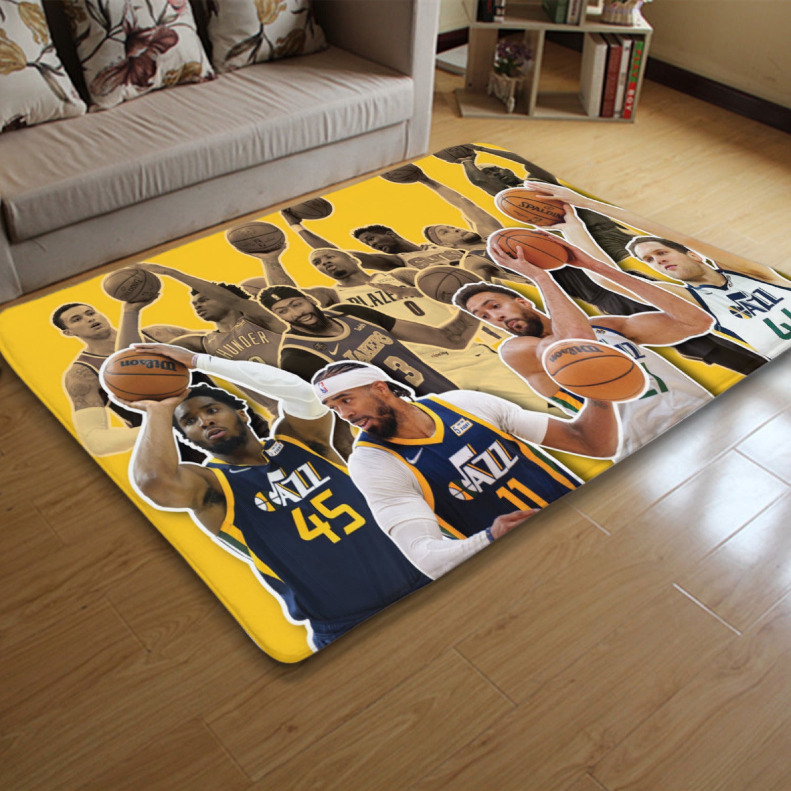 Utah Basketball Jazz Carpet Living Room Bedroom Mats Kitchen Bathroom Rug