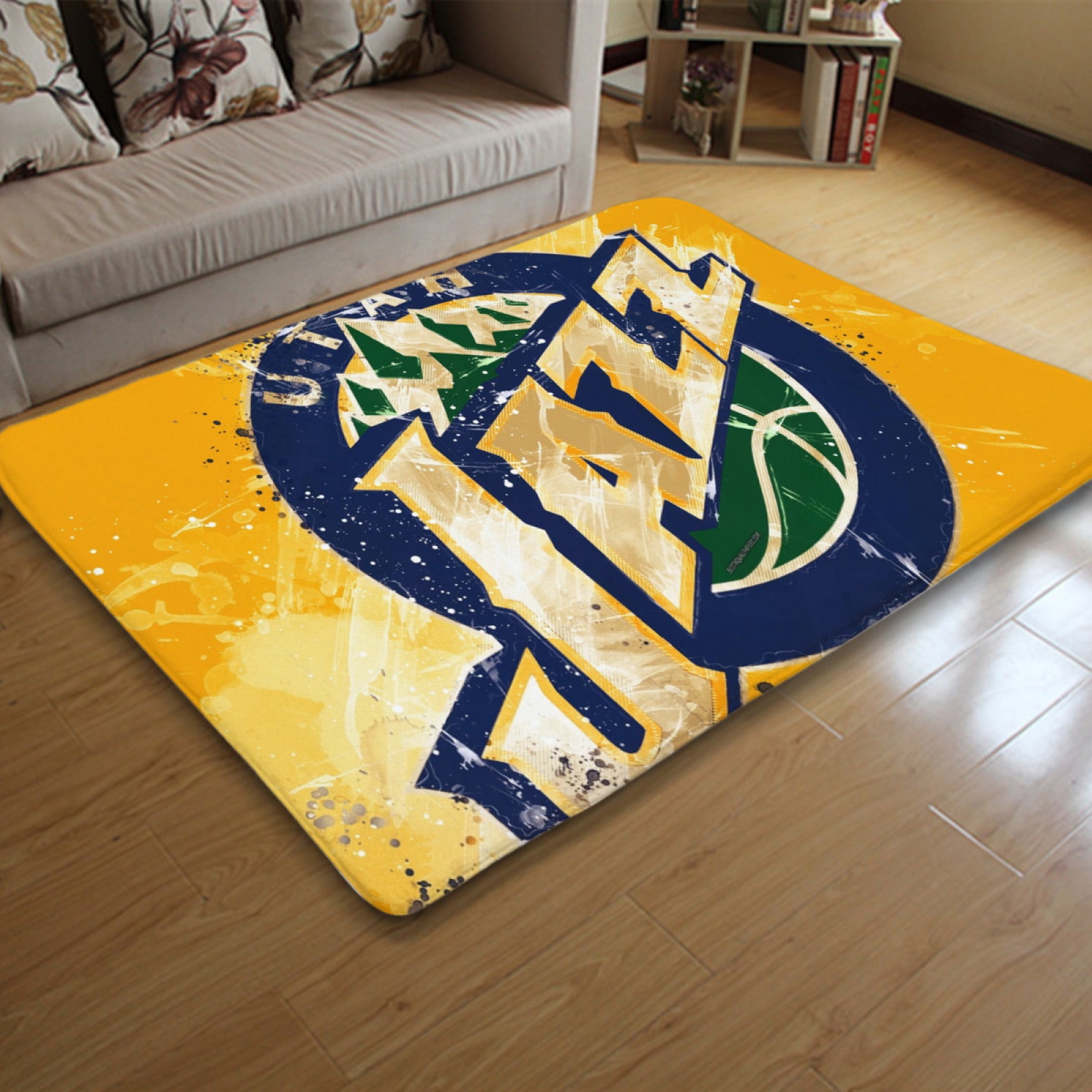 Utah Basketball Jazz Carpet Living Room Bedroom Mats Kitchen Bathroom Rug