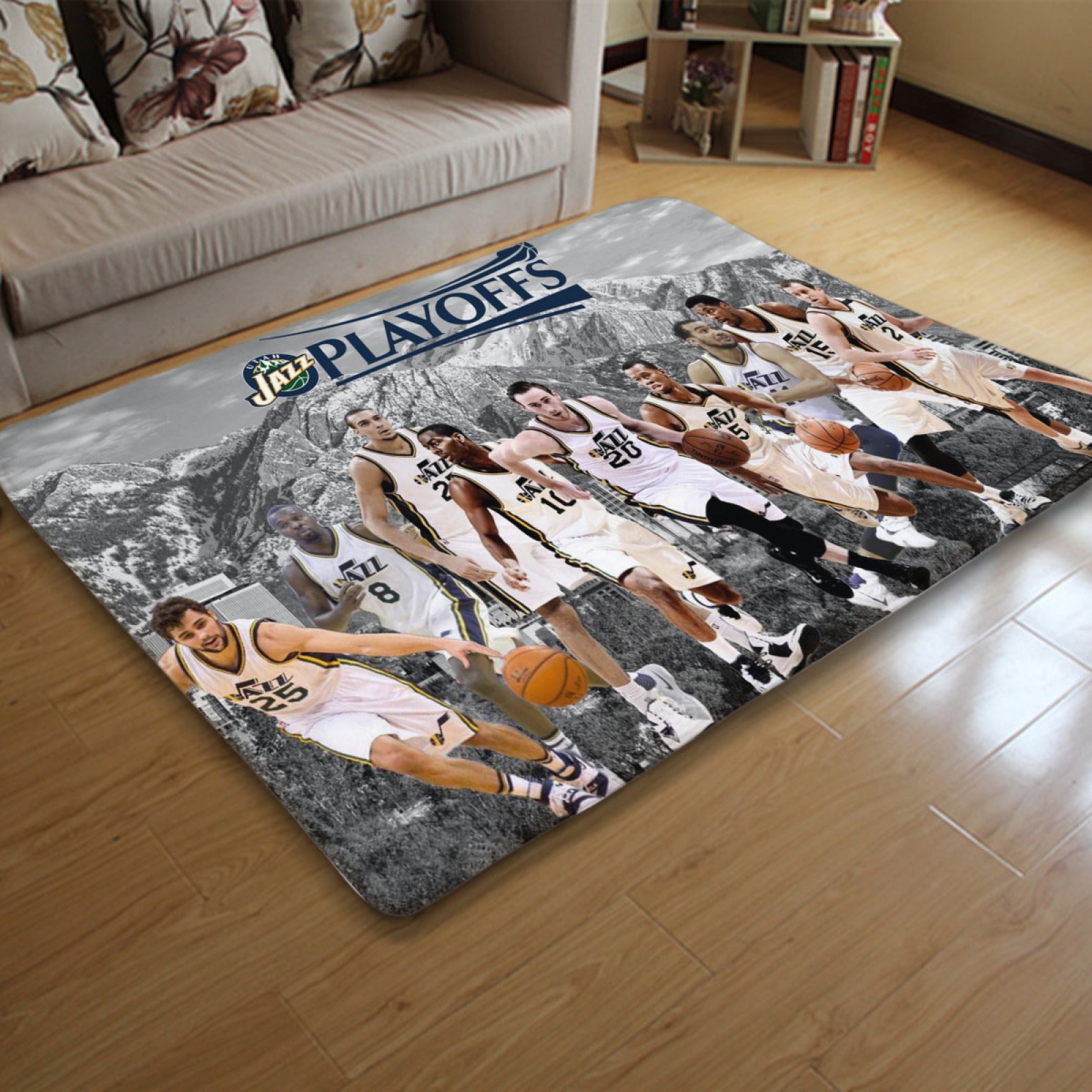 Utah Basketball Jazz Carpet Living Room Bedroom Mats Kitchen Bathroom Rug