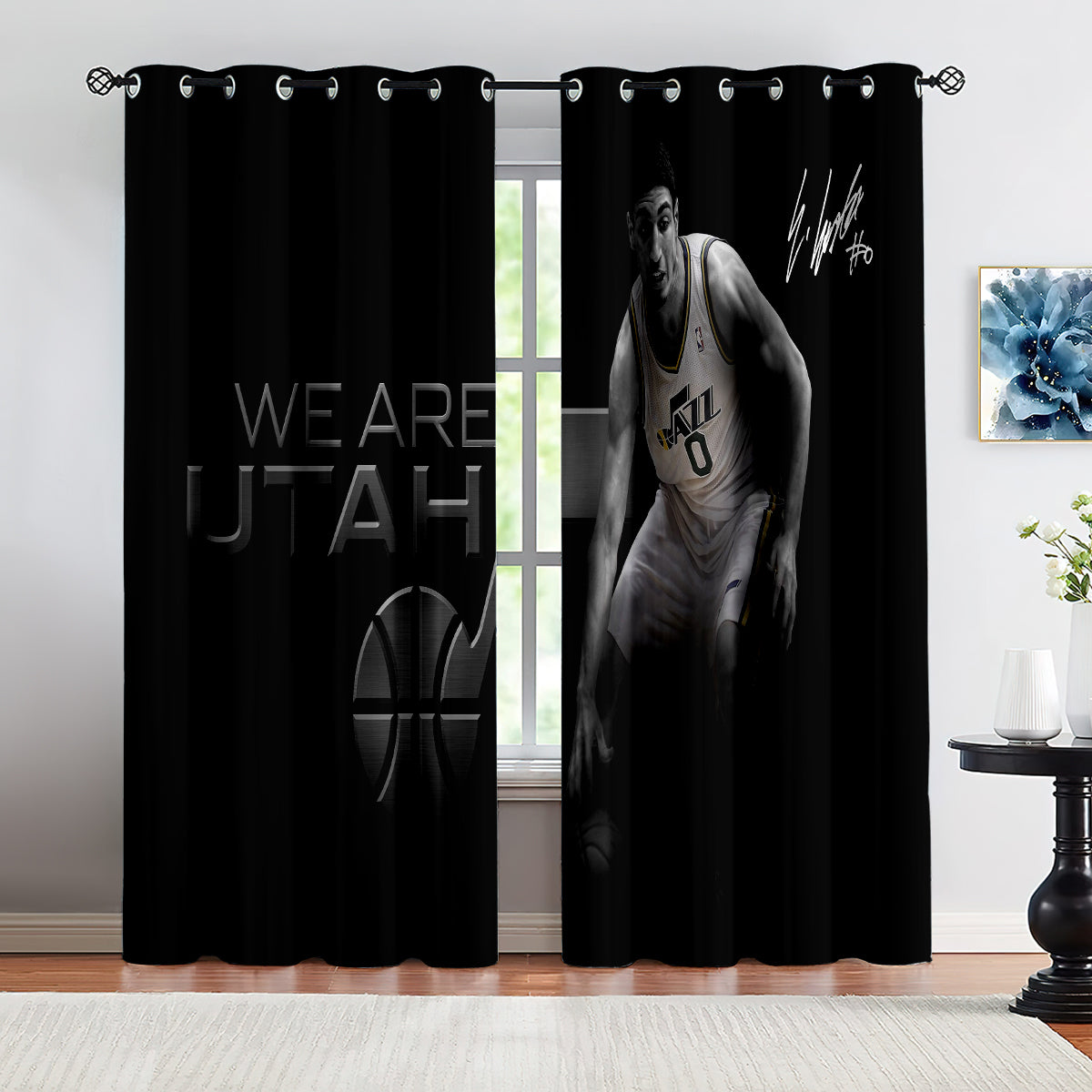 Utah Basketball Jazz Blackout Curtains Drapes For Window Treatment Set