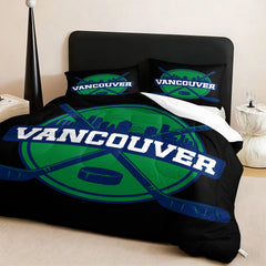 Vancouver Canucks Hockey League Comforter Pillowcase Sets Blanket All Season Reversible Quilted Duvet