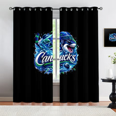Vancouver Canucks Blackout Curtains Drapes For Window Treatment Set
