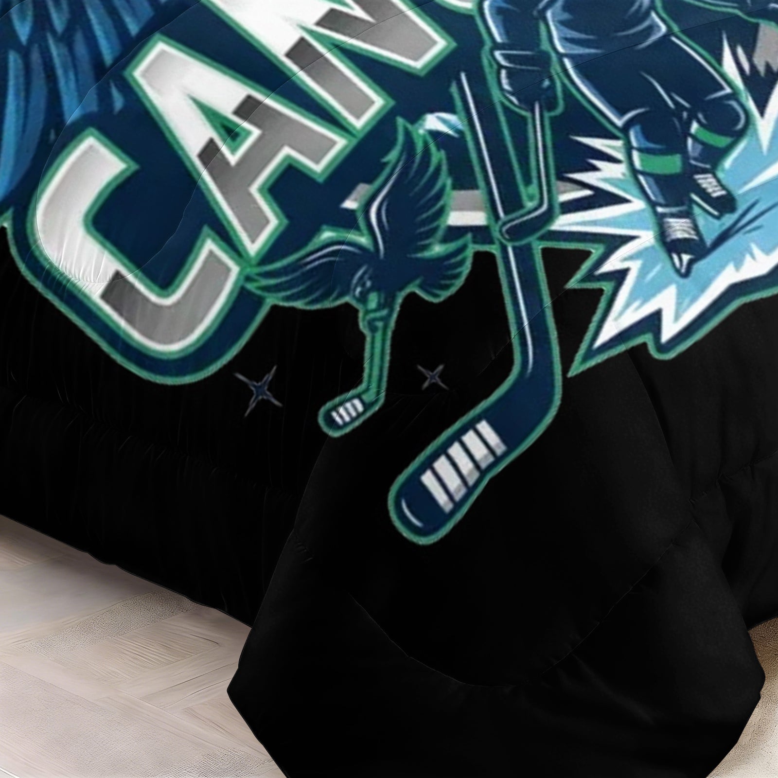 Vancouver Canucks Hockey League Comforter Pillowcase Sets Blanket All Season Reversible Quilted Duvet