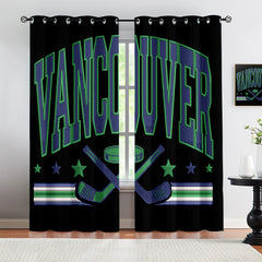 Vancouver Canucks Blackout Curtains Drapes For Window Treatment Set