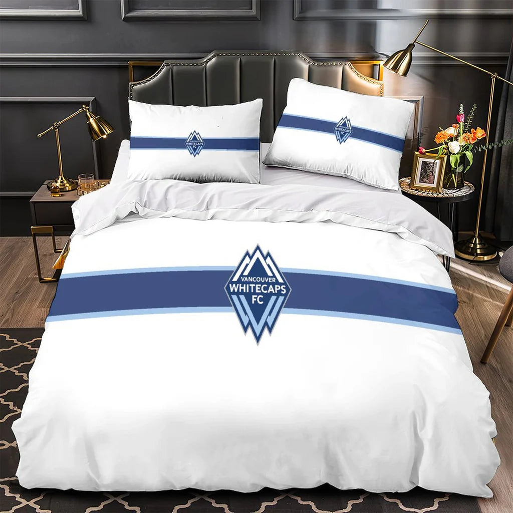 Vancouver Whitecaps FC Duvet Cover Quilt Case Pillowcase Bedding Set Without Filler