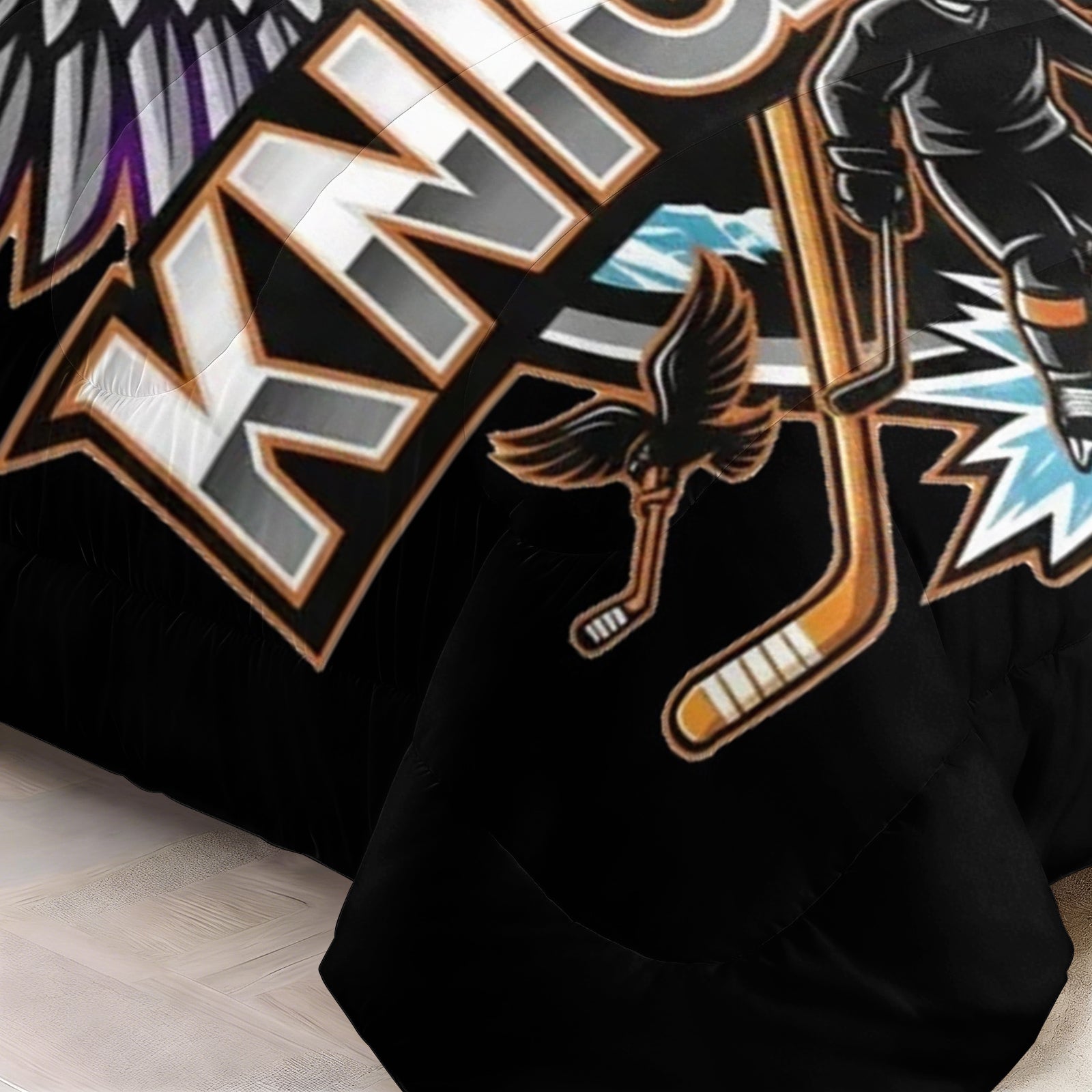 Vegas Golden Knights Hockey League Comforter Pillowcase Sets Blanket All Season Reversible Quilted Duvet