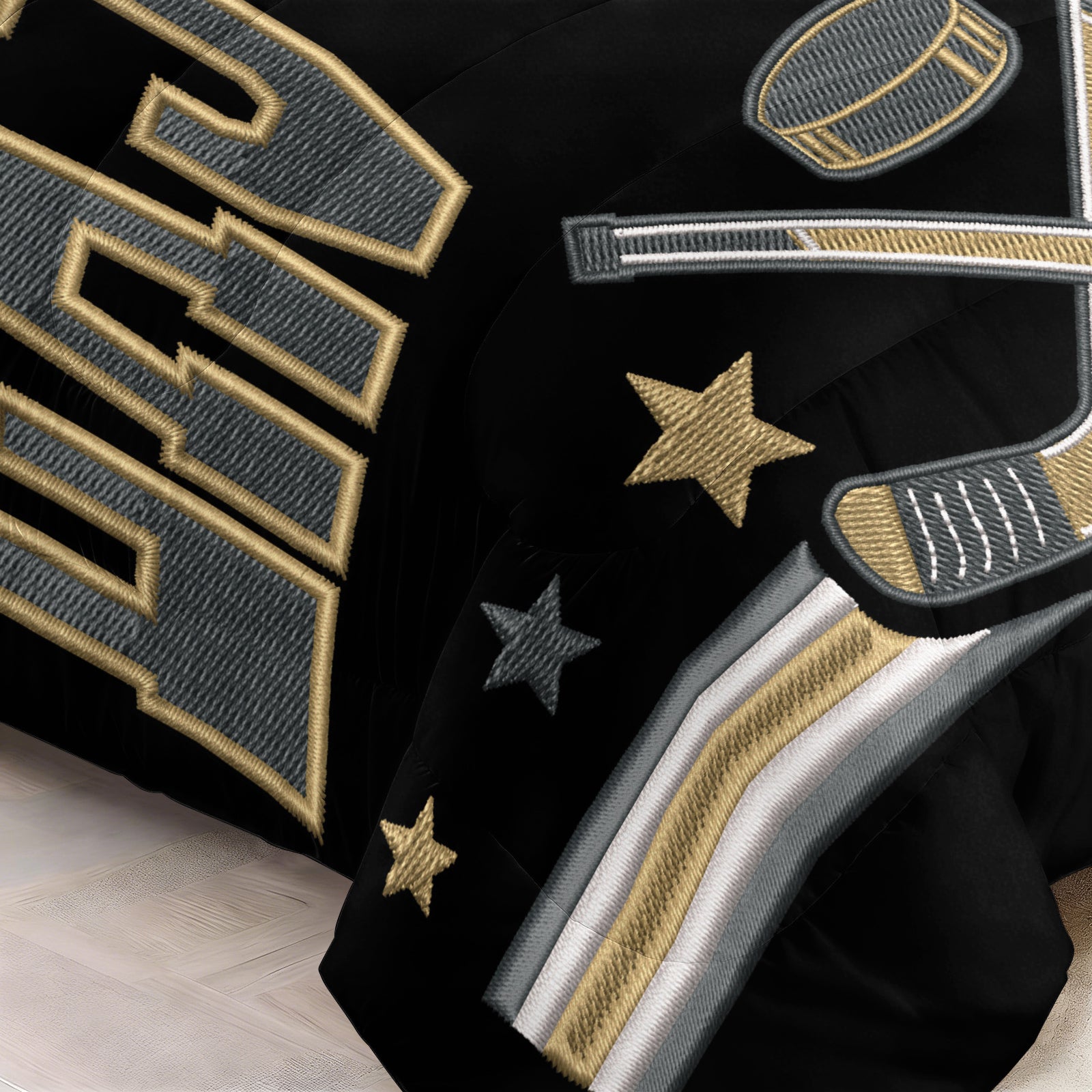 Vegas Golden Knights Hockey League Comforter Pillowcase Sets Blanket All Season Reversible Quilted Duvet