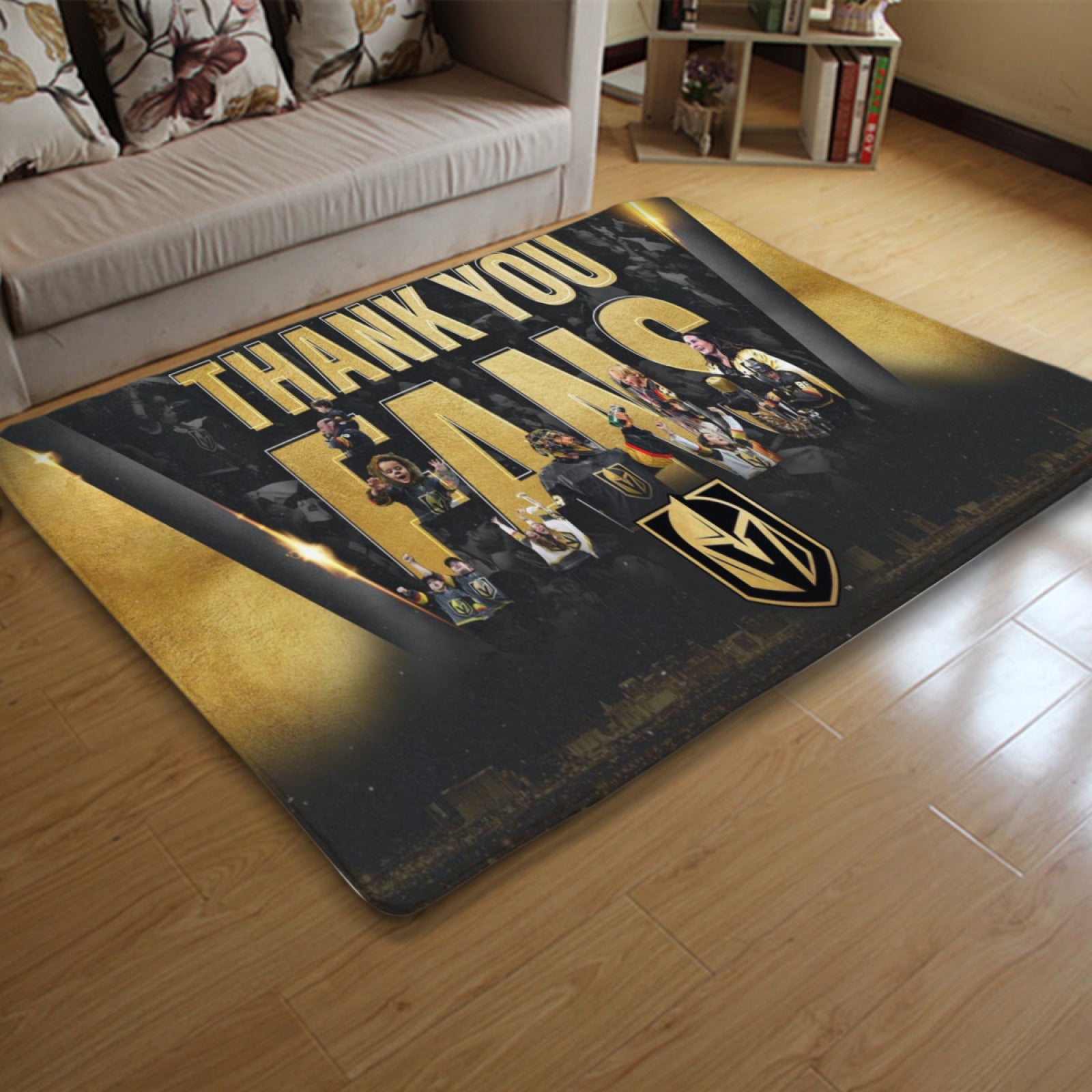 Vegas Golden Knights Hockey League Carpet Living Room Bedroom Mats Kitchen Bathroom Rugs