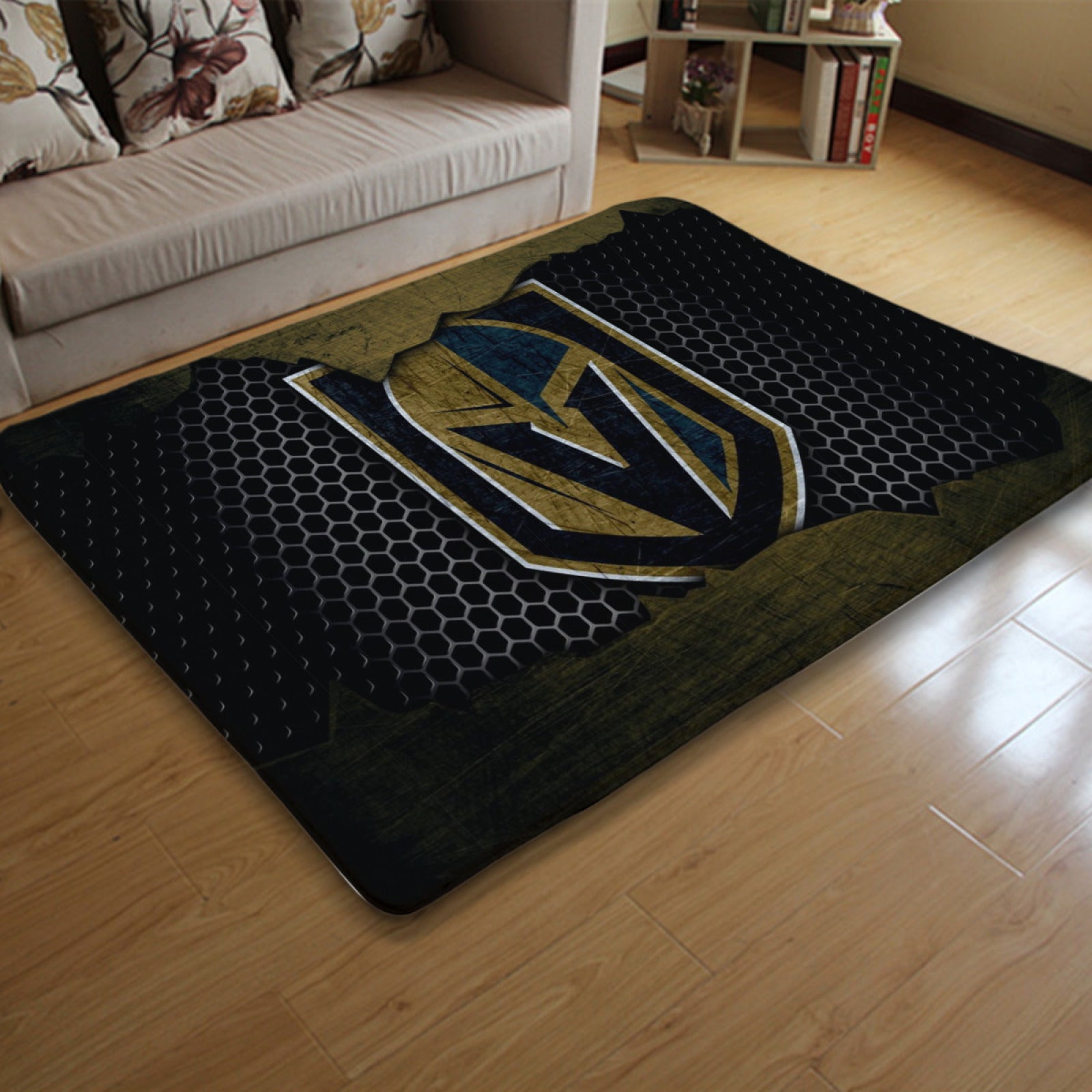 Vegas Golden Knights Hockey League Carpet Living Room Bedroom Mats Kitchen Bathroom Rugs