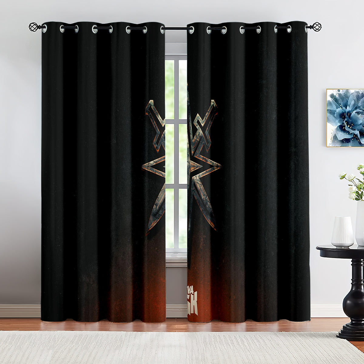 Vegas Golden Knights Hockey League Blackout Curtains Drapes For Window Treatment Set