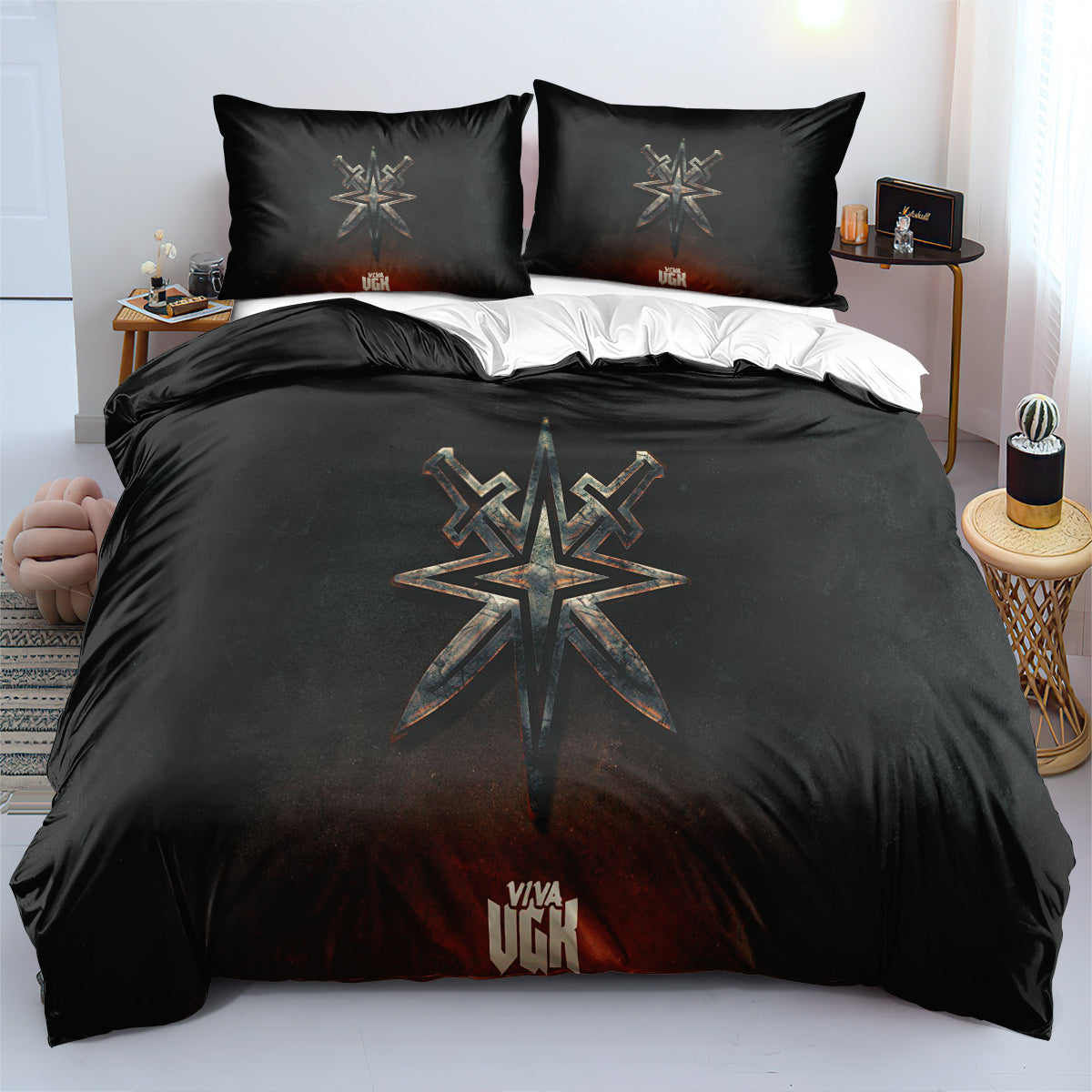 Vegas Golden Knights Hockey League Duvet Cover Quilt Case Pillowcases