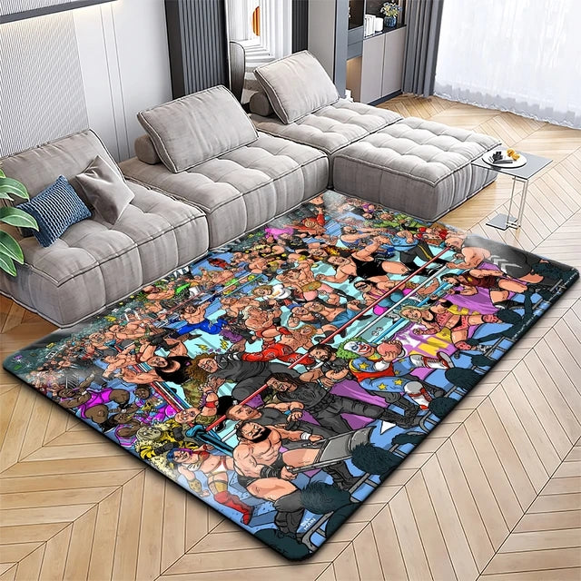 WWE RAW Carpet Living Room Bedroom Sofa Rug Door Mat