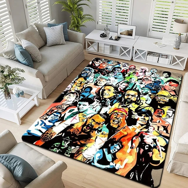 WWE RAW Carpet Living Room Bedroom Sofa Rug Door Mat