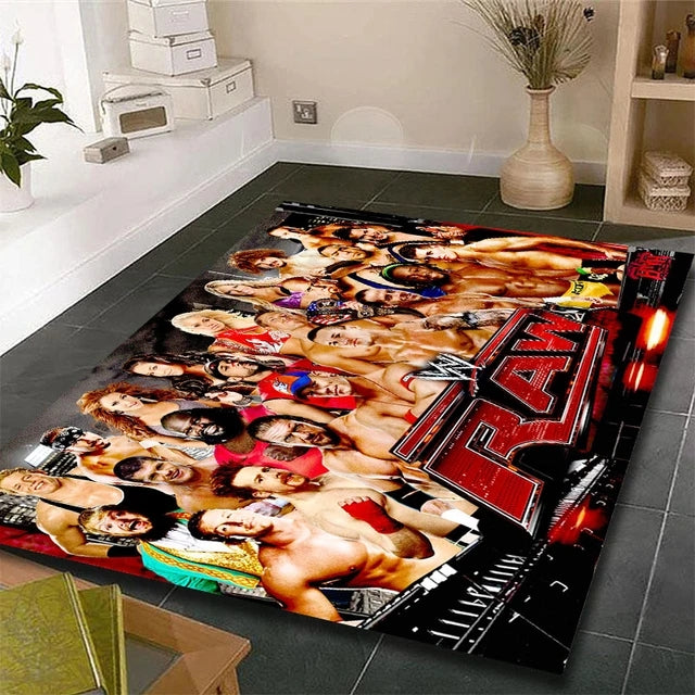 WWE RAW Carpet Living Room Bedroom Sofa Rug Door Mat