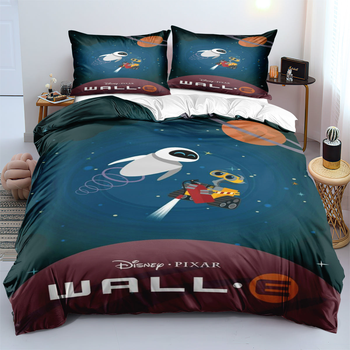 Walle Robot Duvet Cover Quilt Case Pillowcase 3pcs Bedding Set