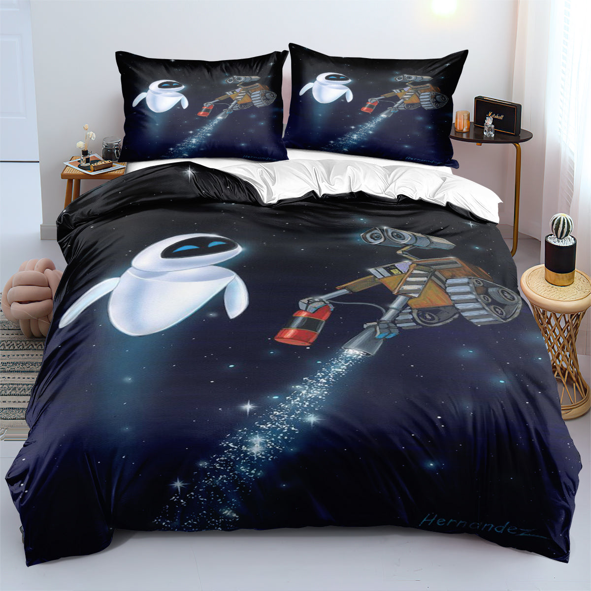 Walle Robot Duvet Cover Quilt Case Pillowcase 3pcs Bedding Set