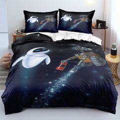 Walle Robot Duvet Cover Quilt Case Pillowcase 3pcs Bedding Set