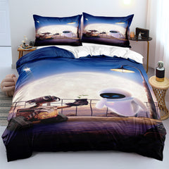 Walle Robot Duvet Cover Quilt Case Pillowcase 3pcs Bedding Set