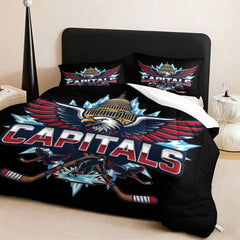Washington Capitals Hockey League Comforter Pillowcase Sets Blanket All Season Reversible Quilted Duvet