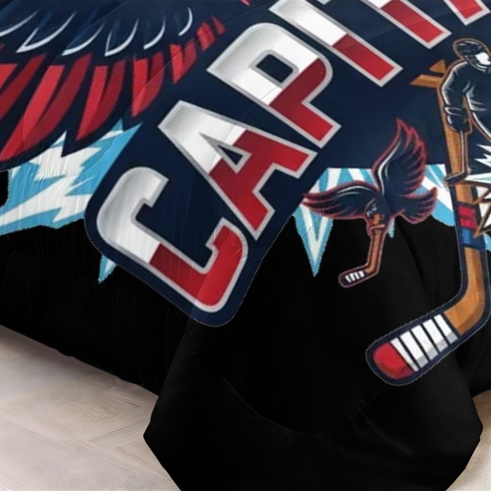 Washington Capitals Hockey League Comforter Pillowcase Sets Blanket All Season Reversible Quilted Duvet