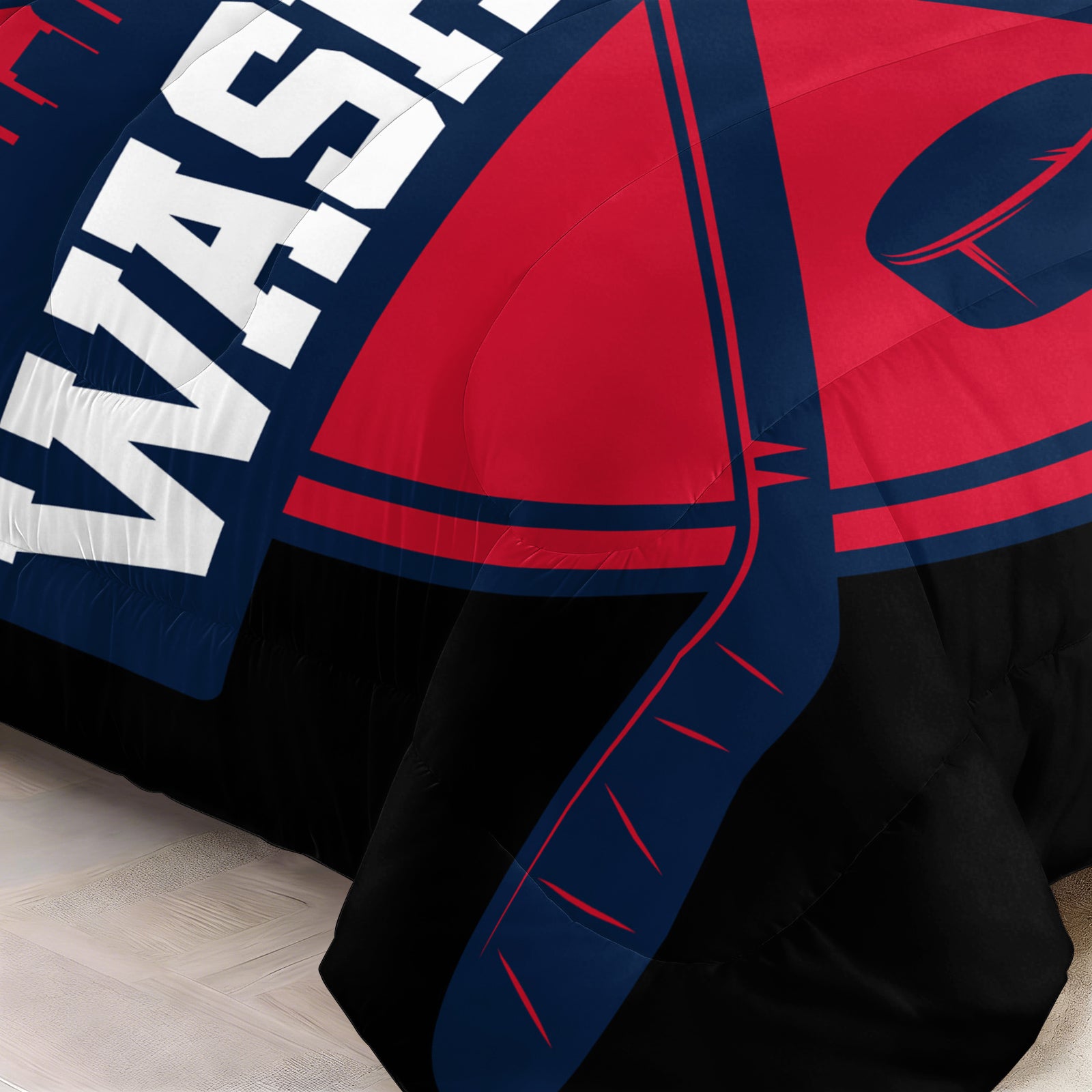 Washington Capitals Hockey League Comforter Pillowcase Sets Blanket All Season Reversible Quilted Duvet