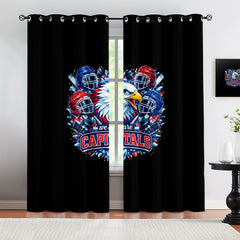Washington Capitals Blackout Curtains Drapes For Window Treatment Set