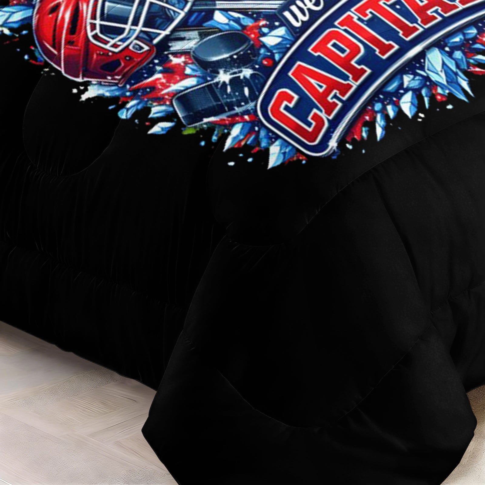 Washington Capitals Hockey League Comforter Pillowcase Sets Blanket All Season Reversible Quilted Duvet