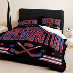 Washington Capitals Hockey League Comforter Pillowcase Sets Blanket All Season Reversible Quilted Duvet