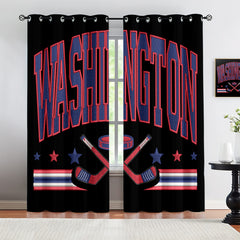 Washington Capitals Blackout Curtains Drapes For Window Treatment Set