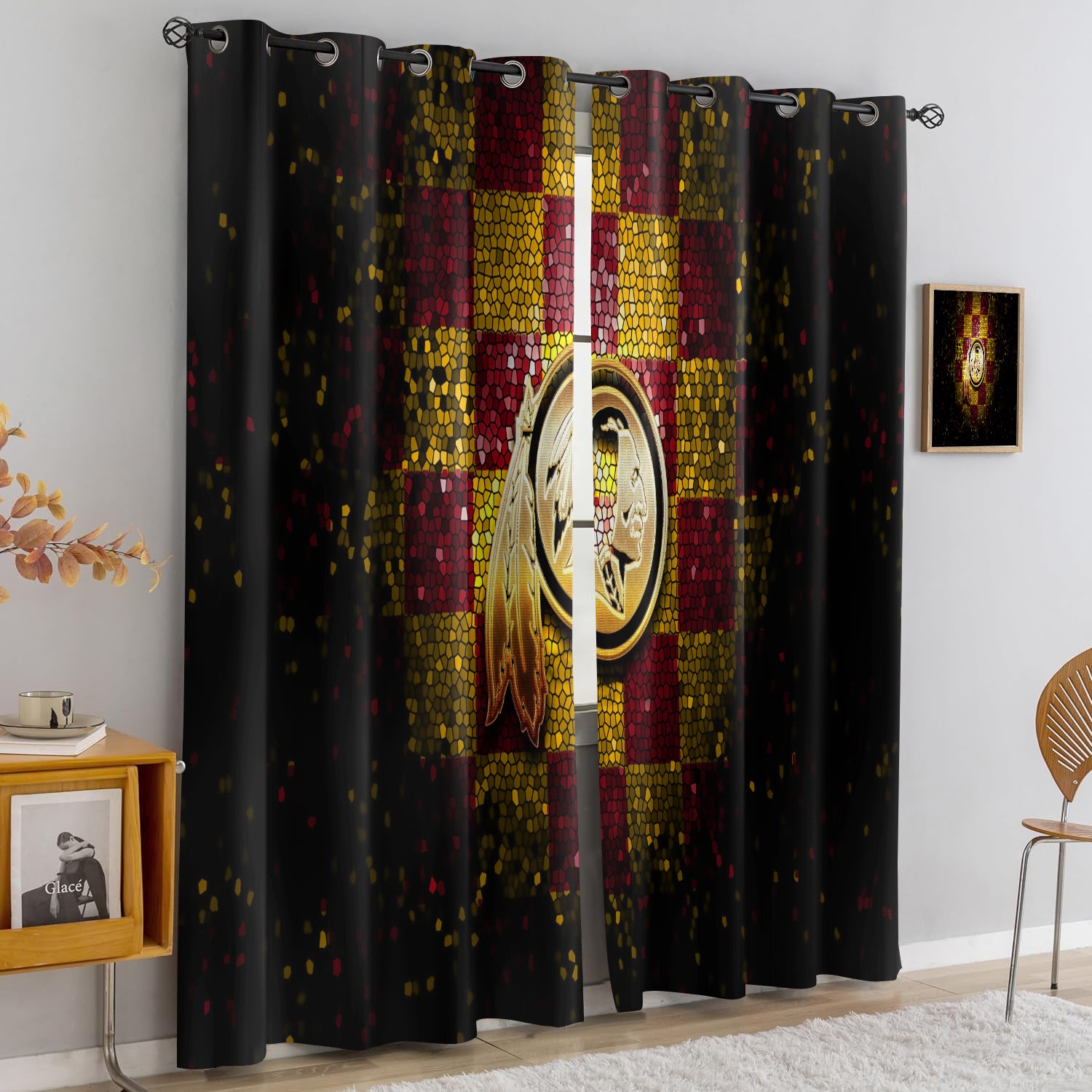 Washington Commanders Blackout Curtains Drapes For Window Treatment Set