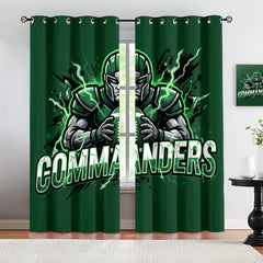Washington Commanders Blackout Curtains Drapes For Window Treatment Set