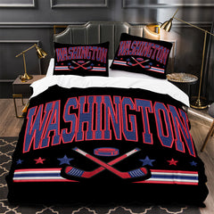 Washington Capitals Hockey Duvet Cover Quilt Case Pillowcase Bedding Set Without Filler