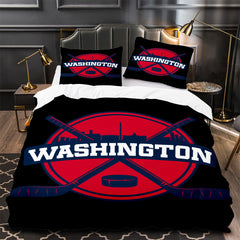 Washington Capitals Hockey Duvet Cover Quilt Case Pillowcase Bedding Set Without Filler