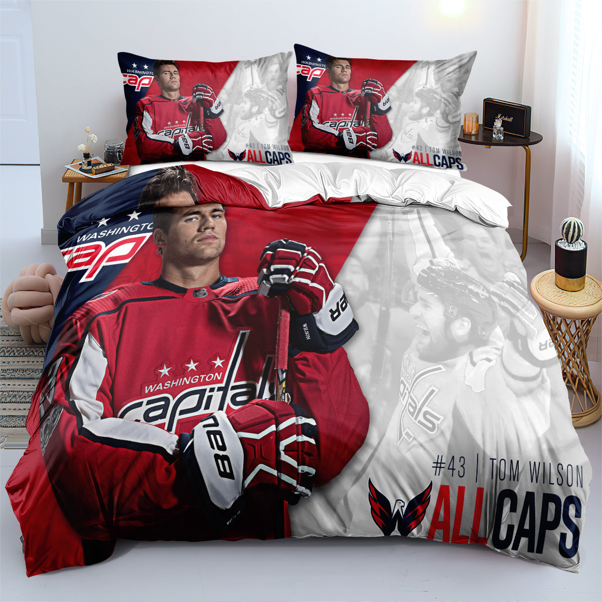 Washington Capitals Hockey League 3D Printed Duvet Cover Quilt Cover Pillowcase