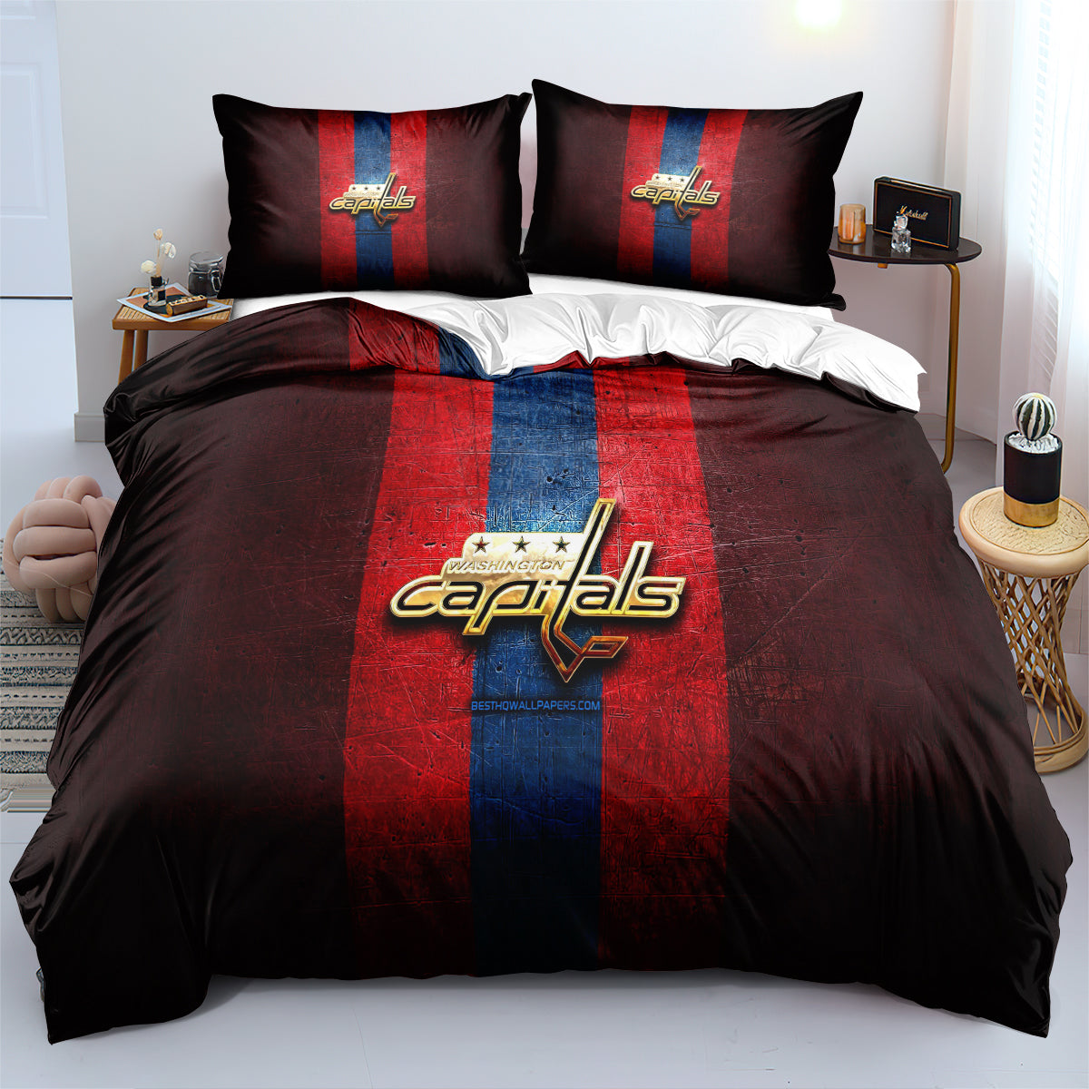 Washington Capitals Hockey League 3D Printed Duvet Cover Quilt Cover Pillowcase