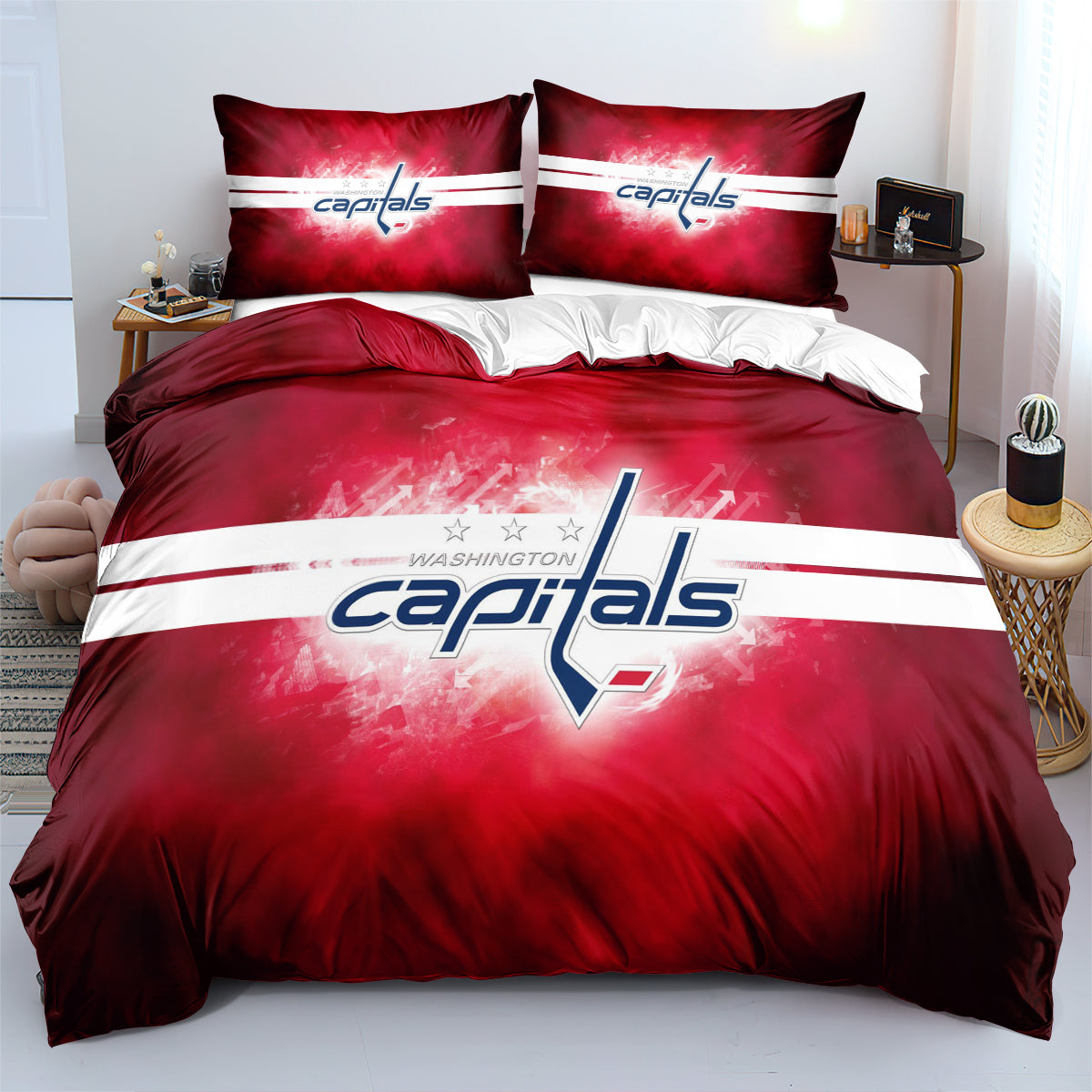 Washington Capitals Hockey League 3D Printed Duvet Cover Quilt Cover Pillowcase