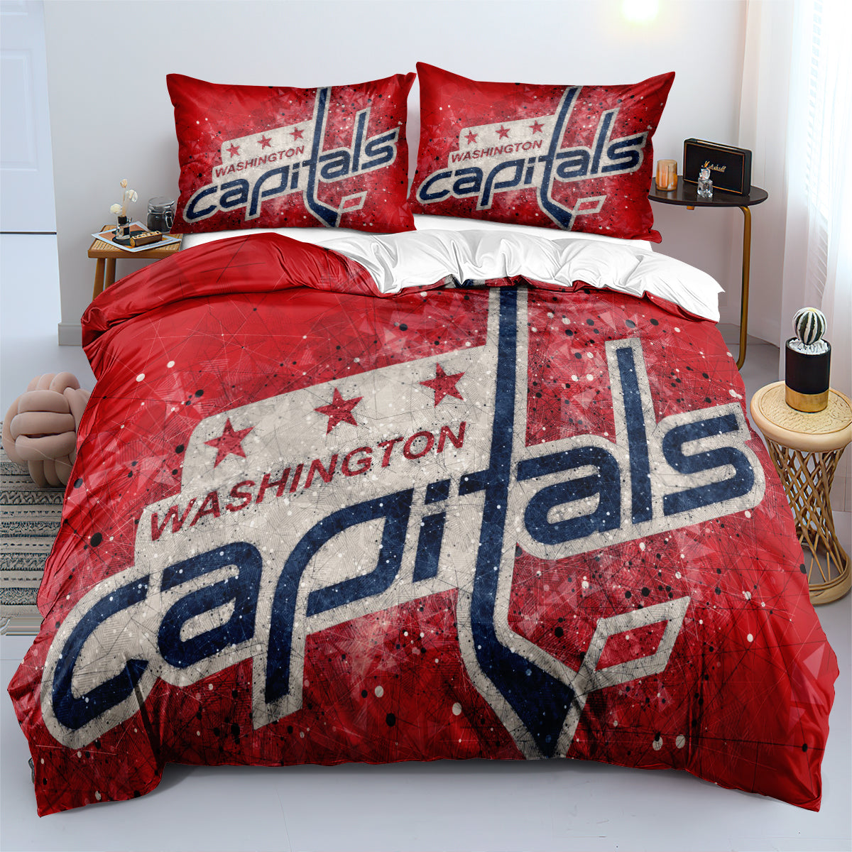 Washington Capitals Hockey League 3D Printed Duvet Cover Quilt Cover Pillowcase