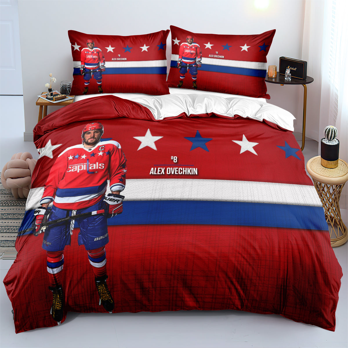 Washington Capitals Hockey League 3D Printed Duvet Cover Quilt Cover Pillowcase