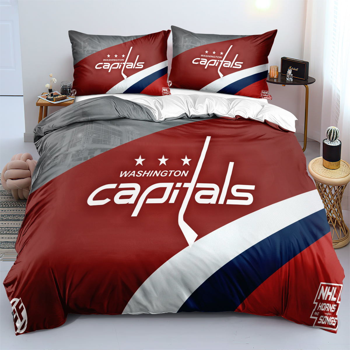 Washington Capitals Hockey League 3D Printed Duvet Cover Quilt Cover Pillowcase