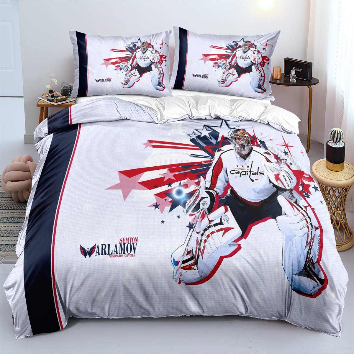 Washington Capitals Hockey League 3D Printed Duvet Cover Quilt Cover Pillowcase