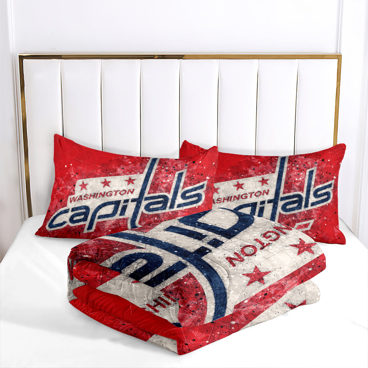 Washington Capitals Hockey League Comforter Pillowcase Sets Blanket All Season Reversible Quilted Duvet