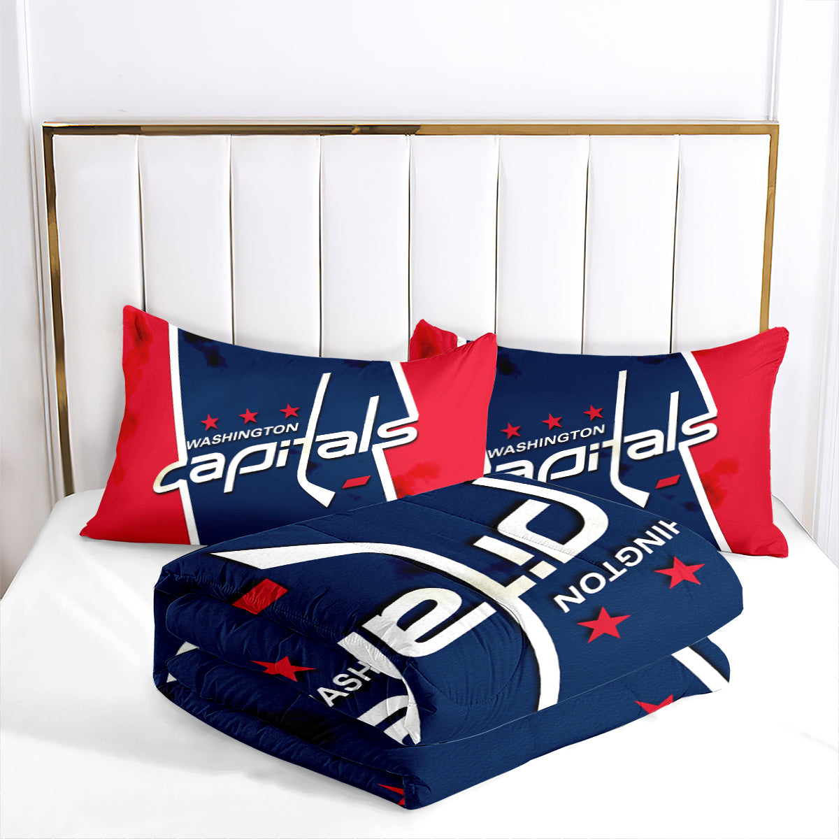 Washington Capitals Hockey League Comforter Pillowcase Sets Blanket All Season Reversible Quilted Duvet