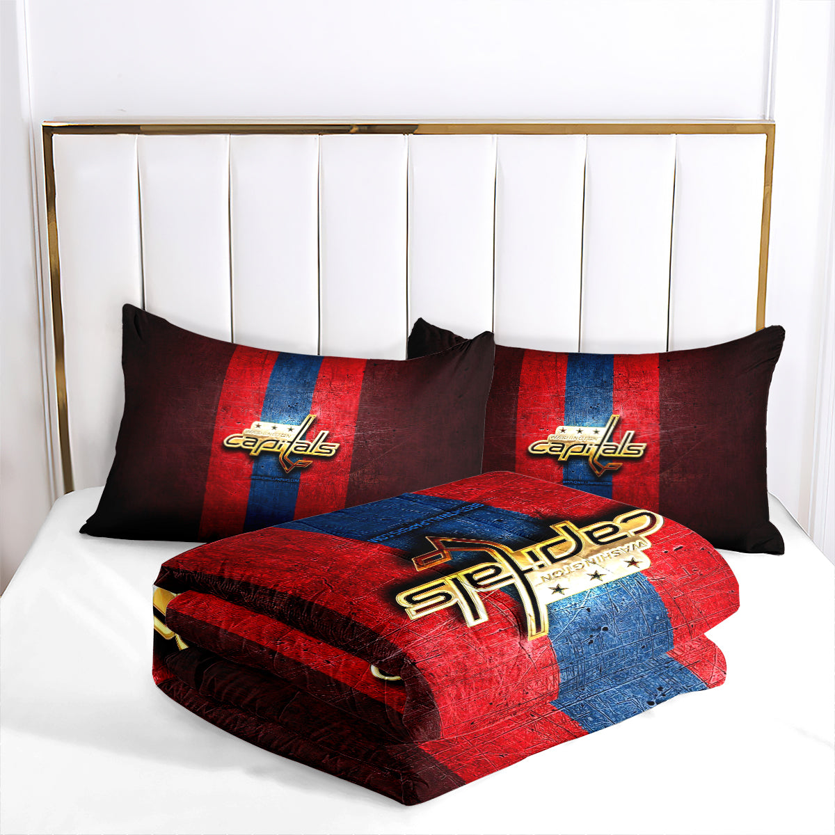 Washington Capitals Hockey League Comforter Pillowcase Sets Blanket All Season Reversible Quilted Duvet