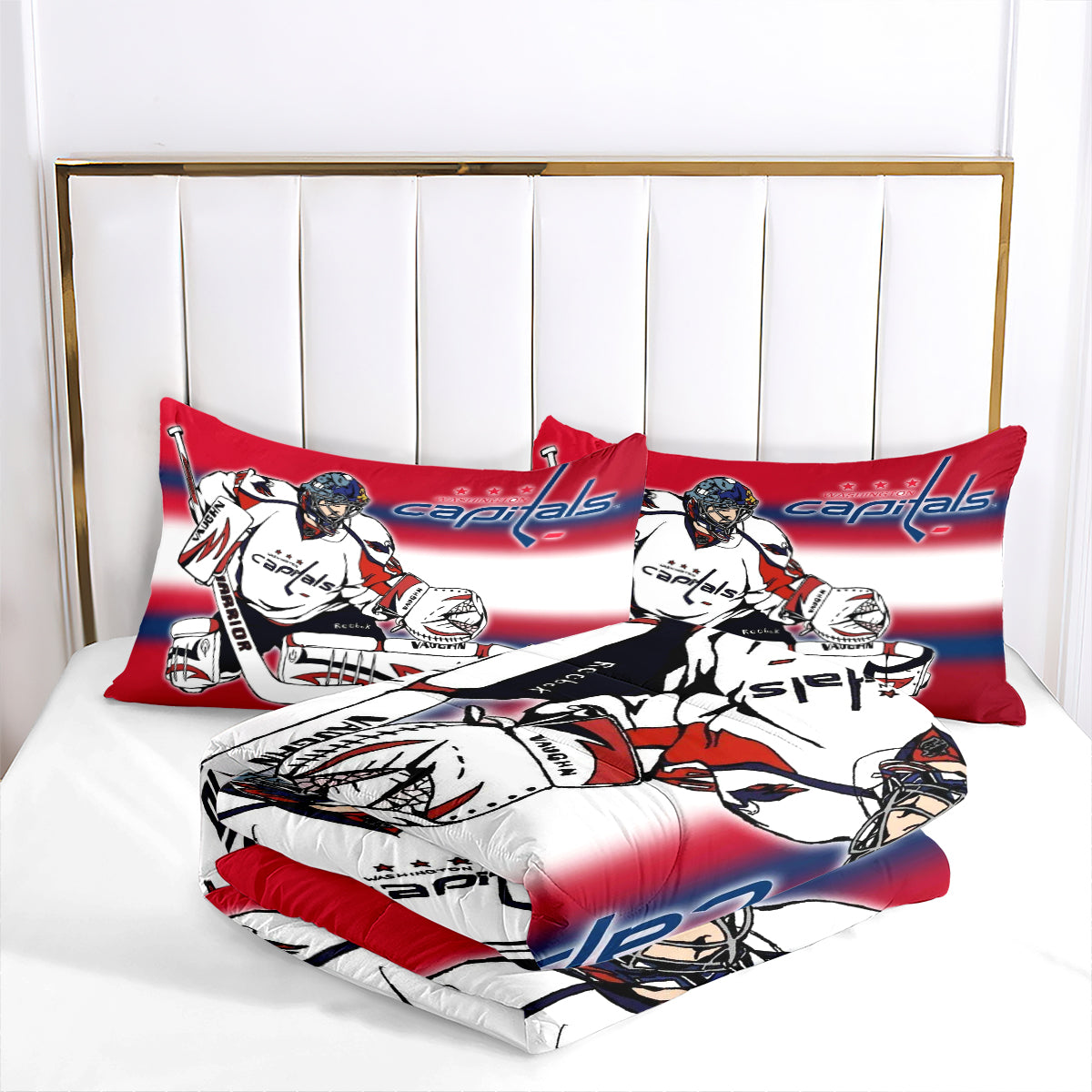 Washington Capitals Hockey League Comforter Pillowcase Sets Blanket All Season Reversible Quilted Duvet