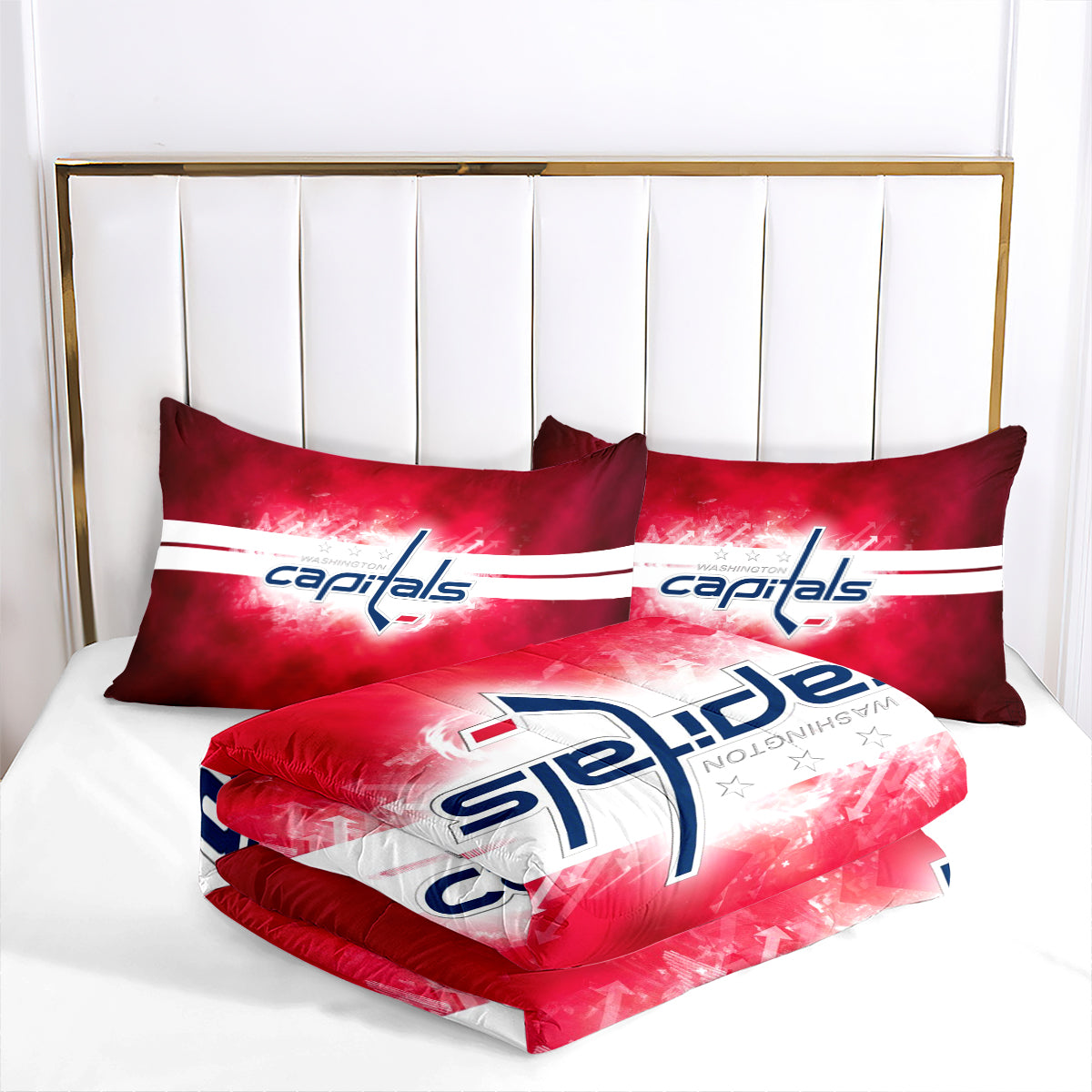 Washington Capitals Hockey League Comforter Pillowcase Sets Blanket All Season Reversible Quilted Duvet