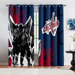 Washington Capitals Hockey League Blackout Curtains Drapes For Window Treatment Set