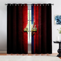 Washington Capitals Hockey League Blackout Curtains Drapes For Window Treatment Set