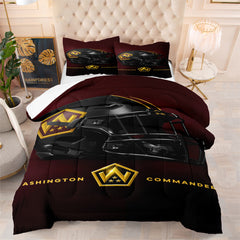 Washington Commanders Football Team Comforter Pillowcase Sets Blanket All Season Reversible Quilted Duvet