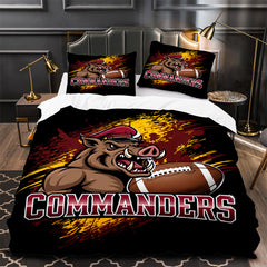 2026 NEW Washington Commanders Footbball Duvet Cover Quilt Case Pillowcase Bedding Set Without Filler