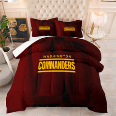 Washington Commanders Football Team Comforter Pillowcase Sets Blanket All Season Reversible Quilted Duvet